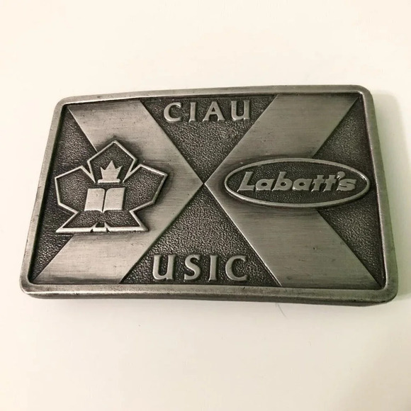 Vtg Labatts Beer Belt Buckle National Basketball Championship Calgary CIAU USIC - Picture 11 of 13